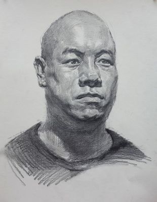 北京傳奇畫室朱傳奇老師素描頭像作品欣賞