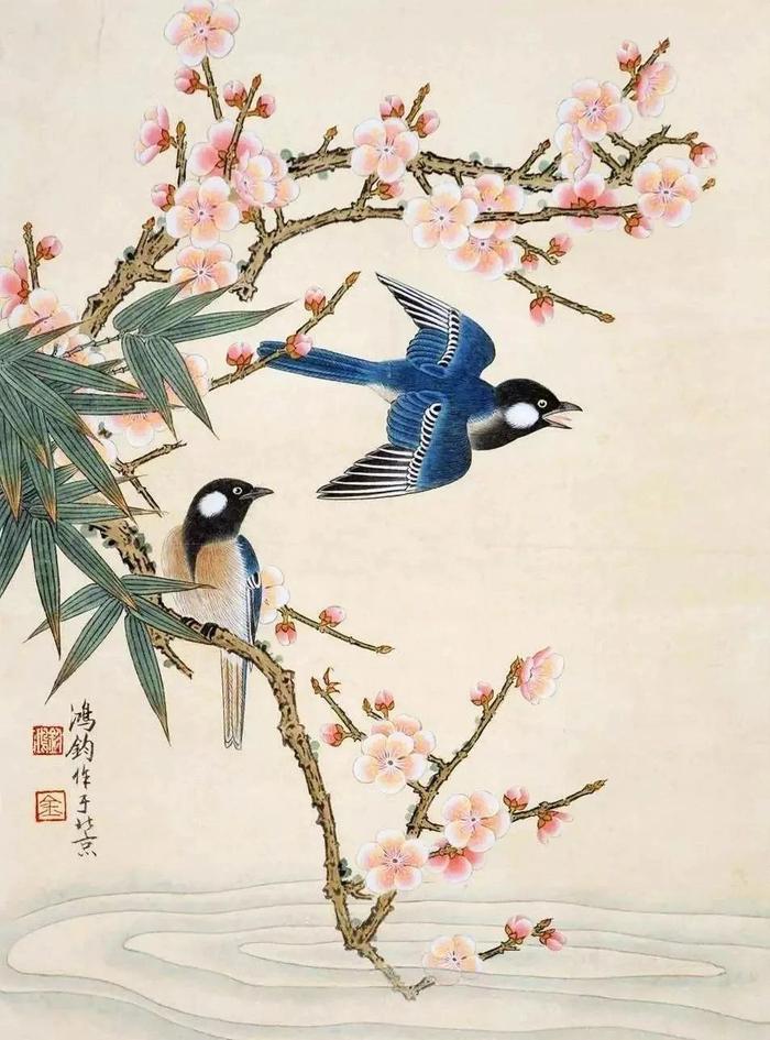 金鴻鈞花鳥作品欣賞