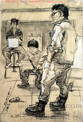 北京藝行畫(huà)室-美術(shù)高考-人物速寫(xiě)-投稿作品2013043007